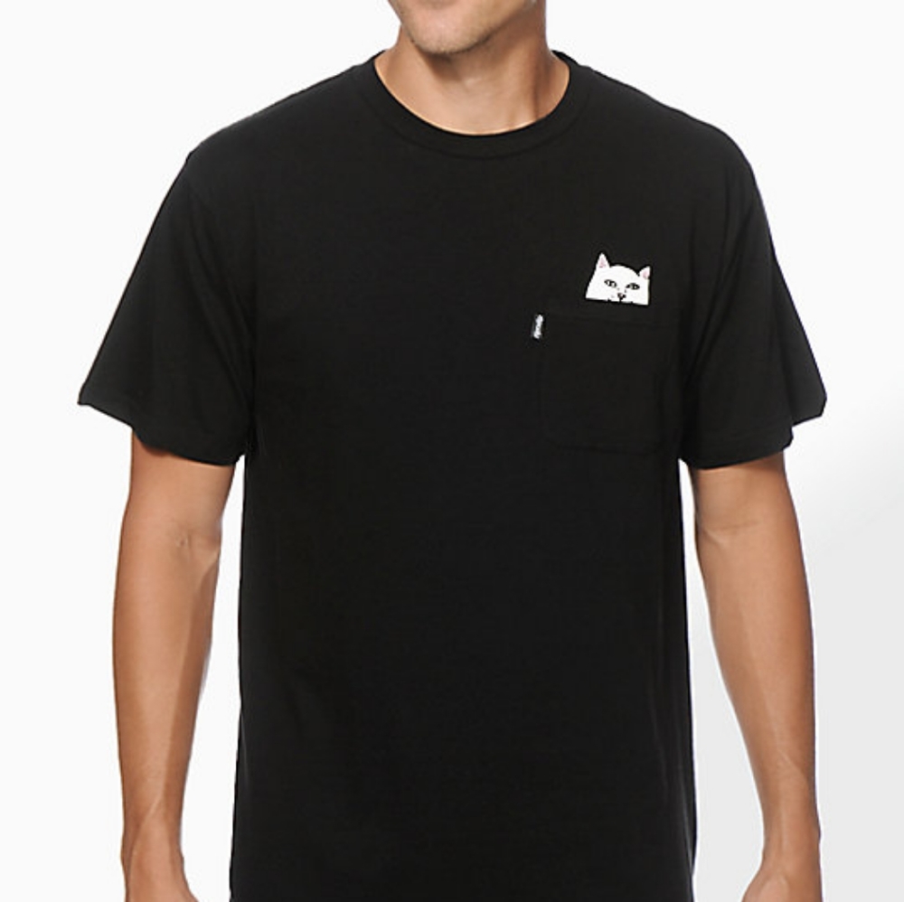Rip N Dip "Lord Nermal Black Pocket T Shirt" Sz S